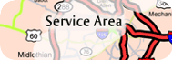 Service Area for our location at :
1229 Bellevue Avenue, Richmond, VA 23227